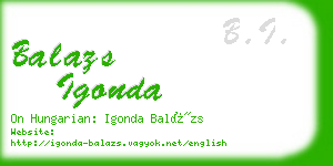 balazs igonda business card